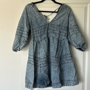 Free People Denim Babydoll Dress